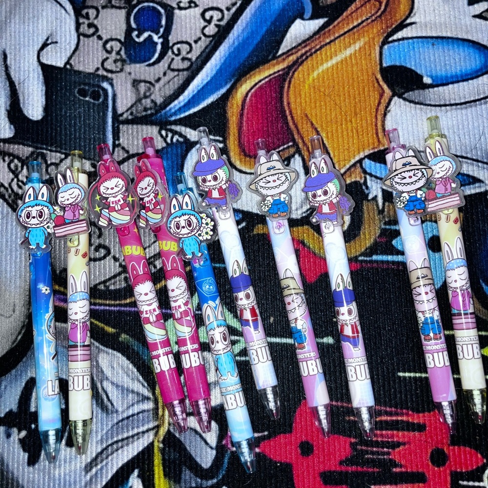 Colorful Cartoon Character Pens Set